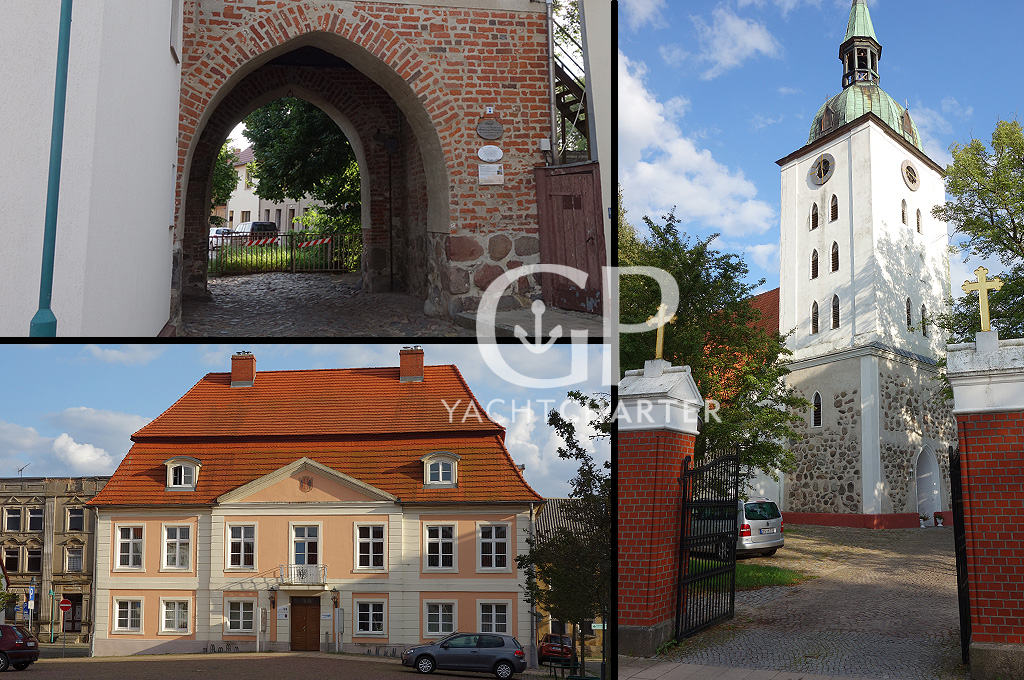 Ein kleiner Spaziergang durch die Altstadt führ am Rathaus und der Kirche vorbei zur Stadtbefestigung mit dem Steintor aus dem Jahre 1325.