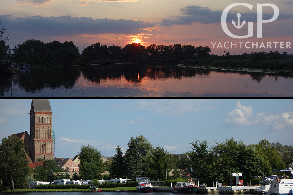 Nach einer kurzen Fahrt erreichen wir wieder den Wasserwanderrastplatz Anklam.